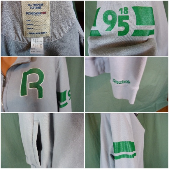 Reebok Classic R Varsity Jacket XL Gray 1895 Zip - Picture 2 of 11